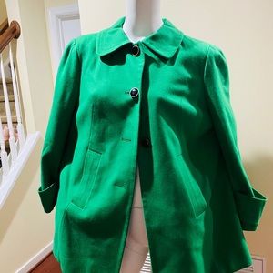 SZ L EUC Green Worthington Dress Coat